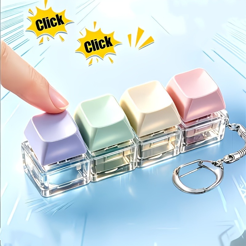 Novelty Gifts - 1個入り ストレス解消おもちゃ キーホルダー リラックス効果で心身を癒し、集中力を高める ランダムカラー 素敵なプレゼント