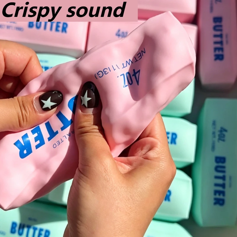 バターの形をした、握って遊べるストレス解消ボール。サクサクと - Novelty Gifts のレビューと価格