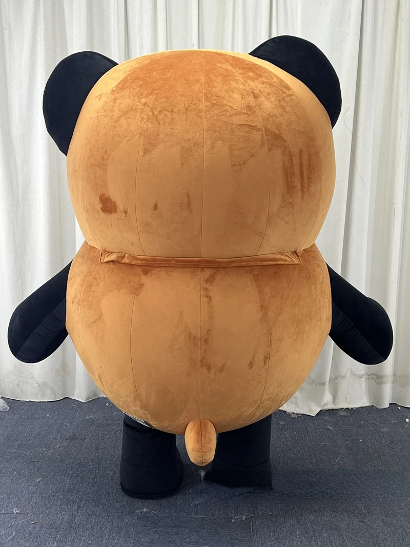 茶色と黒色のクマの着ぐるみ。大人用、全身を覆う、ふわふわ素材 - Costumes のレビューと価格