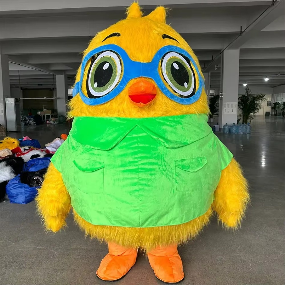 メガネをつけた空気で膨らませる鳥の着ぐるみ。大人向けの動物コ - Costumes のレビューと価格