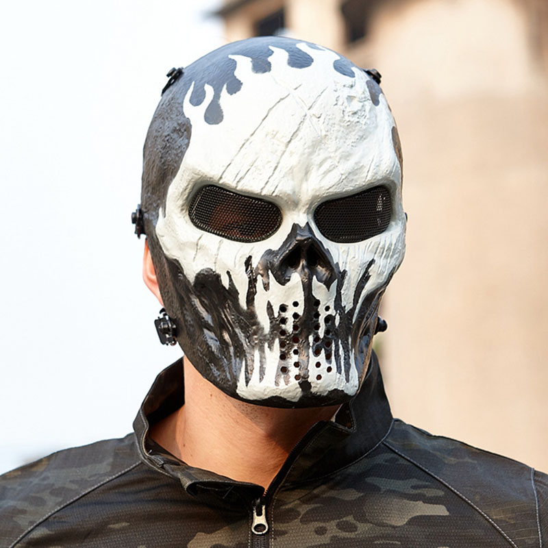 メンズ スカル ウォリアー マスク クール カモフラージュ  - Led Purge Mask Halloween のレビューと価格