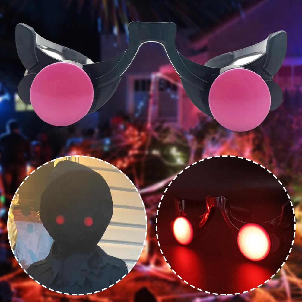 面白い赤い目のLEDライトグラス,ハロウィーンのピエロのコス - Glow In The Dark Party Glasses のレビューと価格